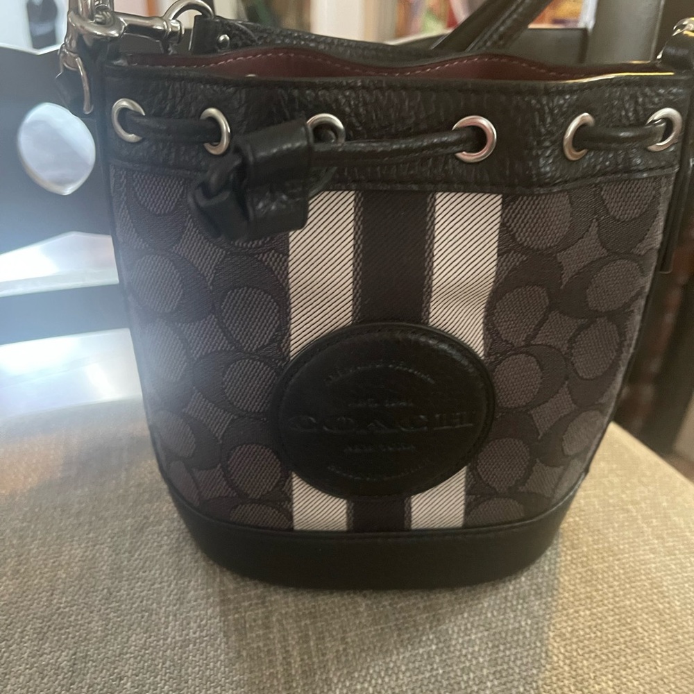 Coach Black and Gray Mini Bag